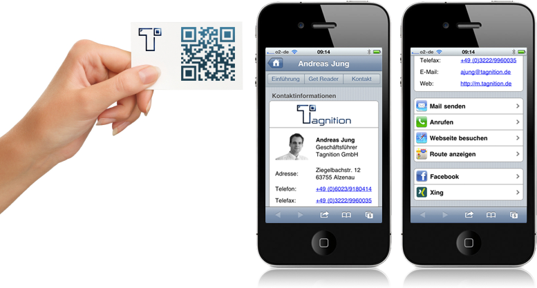 QR-Code Visitenkarten und mobiles Profil